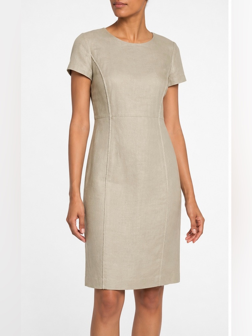 Lafayette 148 khaki Linen dress. New with tags. Size 16. #classic